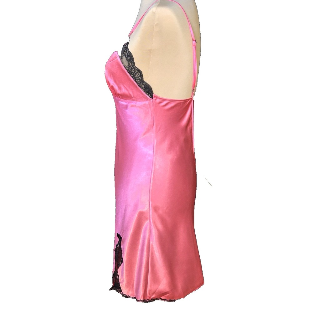 Betsey Johnson Women's Lace Chemise Slip Hot Barbie Pink Sweetheart Lace S - Picture 4 of 7